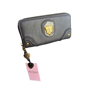 Juicy Couture Romance Single Zip Around Wallet in Chocolate New W/Tags